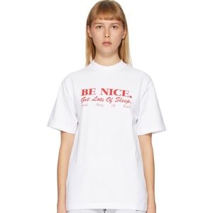 NWOT Sporty & rich Be Nice T-shirt XS